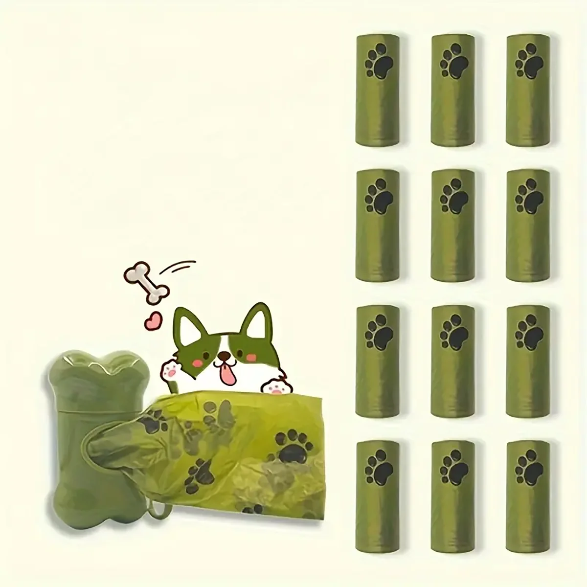 Pawtailed-Dog Poop Bags Environmentally Friendly Poop Bags Leak-Proof Dog Waste Bags