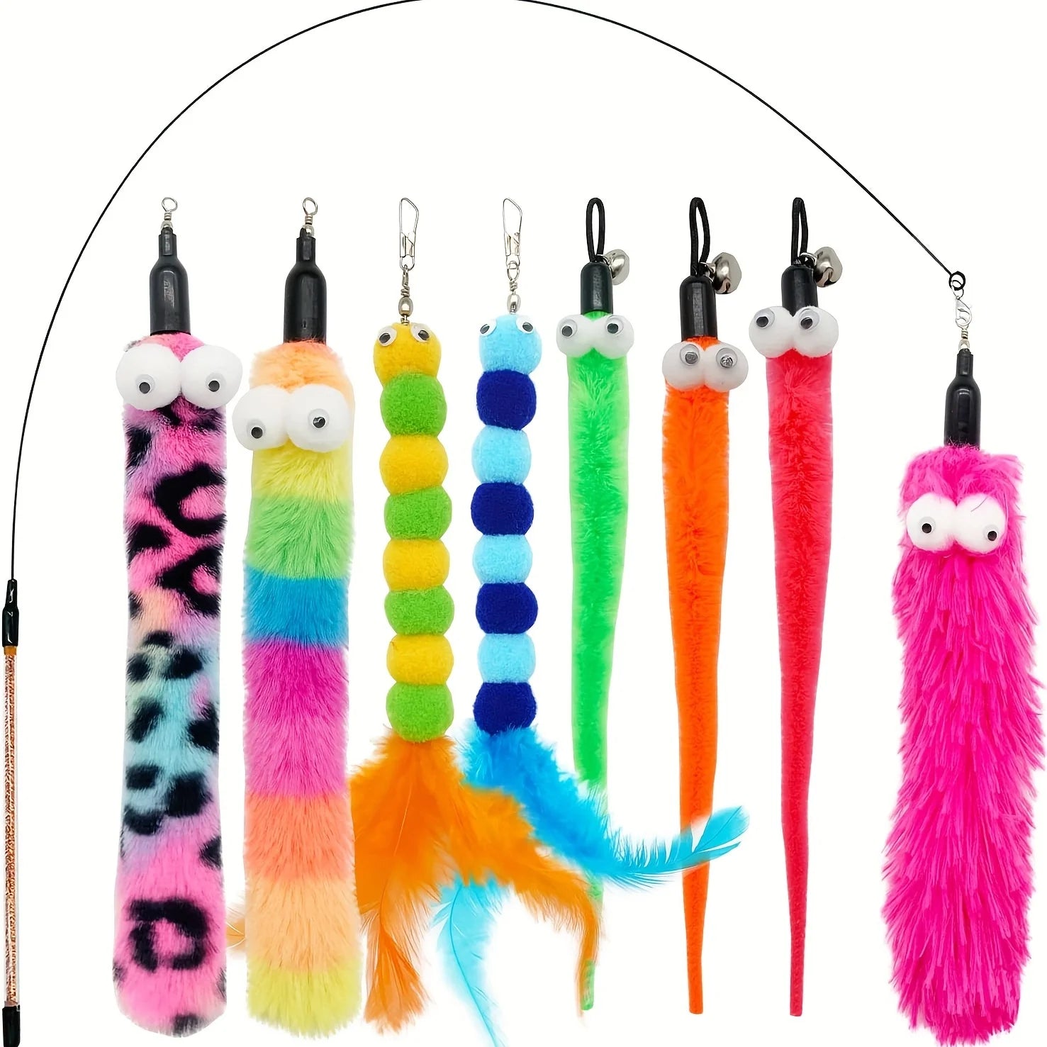 🐾 Pawtailed – 9 PCS Cat Wand Toy Set 🪶
