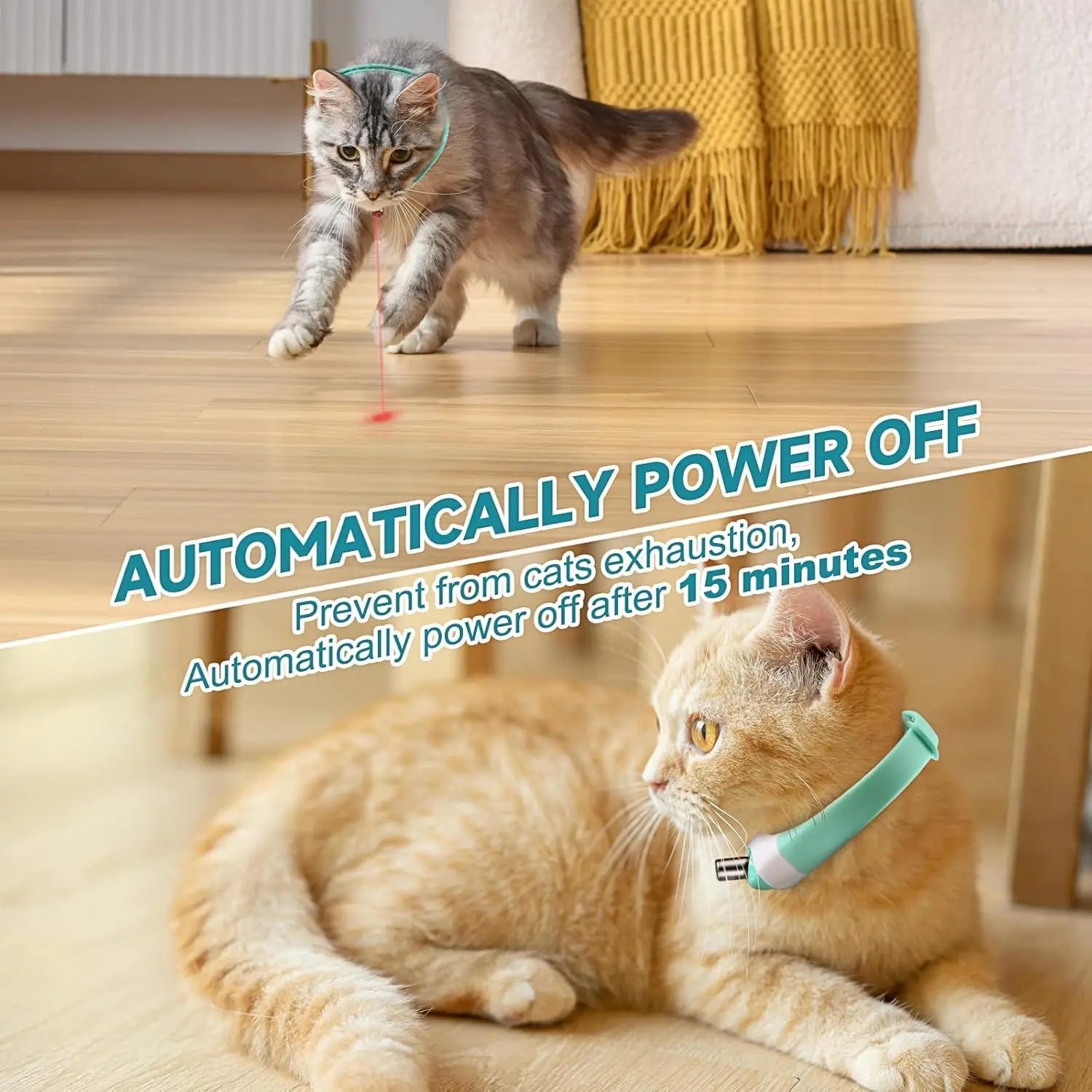 PawTailed Cat Laser Collar – Interactive Toy for Indoor Cats