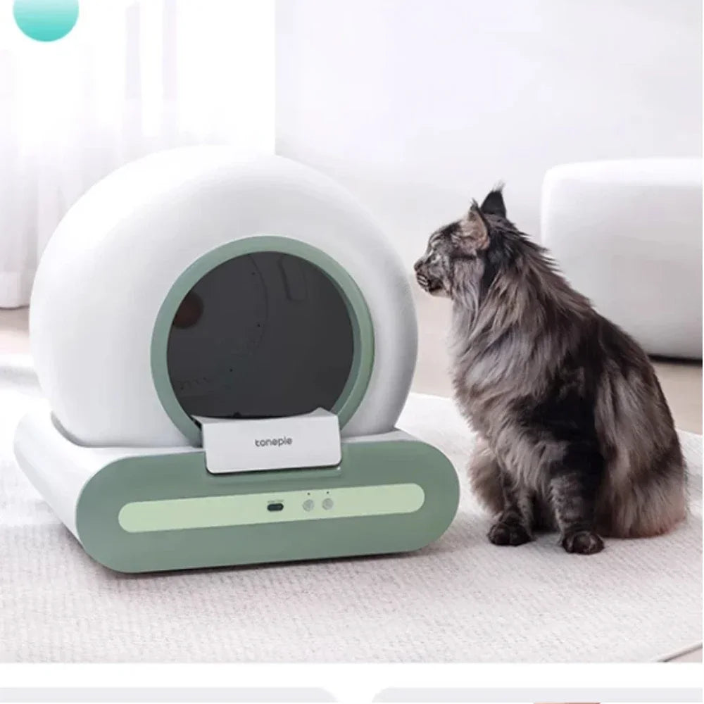 TONEPTE 2.0 Automatic Smart Cat Litter Box Self Cleaning Large Toilet  Cat Sandbox Electronic Pet Toilet