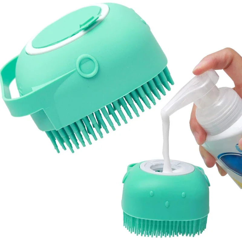 🐾 Pawtailed Dog Bathing Brush & Shampoo Dispenser 🐶🐱