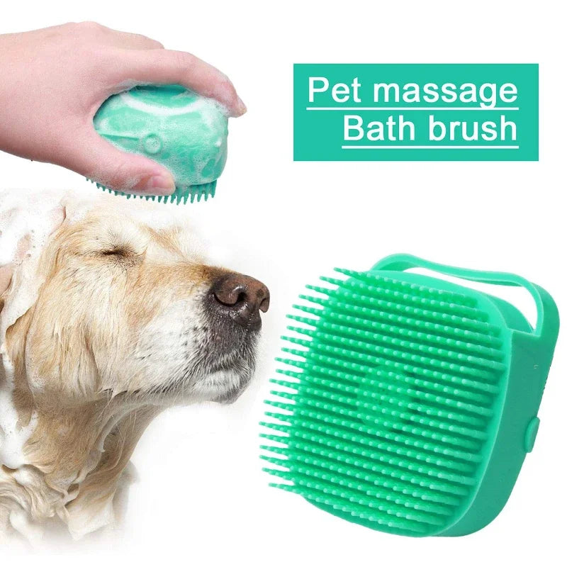 🐾 Pawtailed Dog Bathing Brush & Shampoo Dispenser 🐶🐱