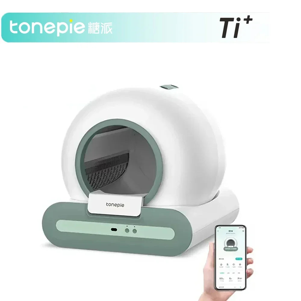 TONEPTE 2.0 Automatic Smart Cat Litter Box Self Cleaning Large Toilet  Cat Sandbox Electronic Pet Toilet