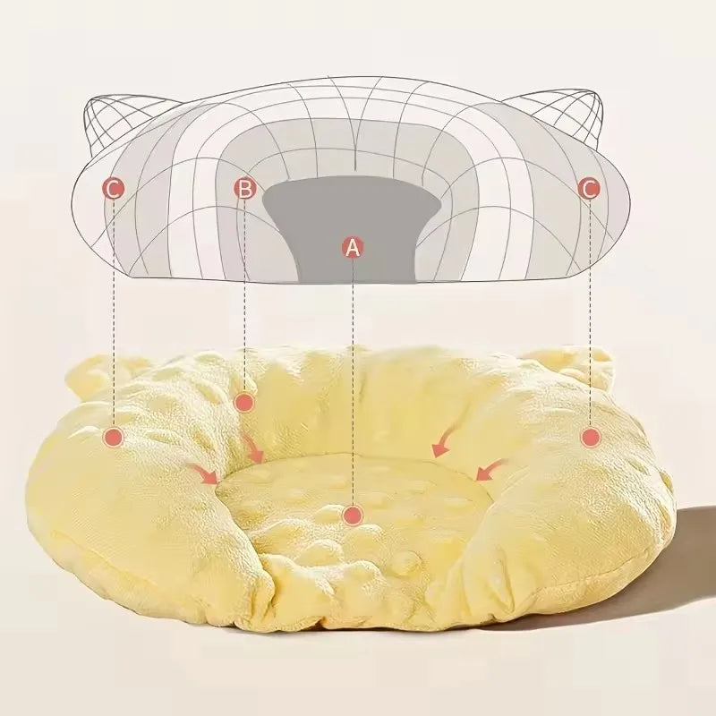 PawTailed Cozy U-Shaped Sleep Pad for Small Dogs