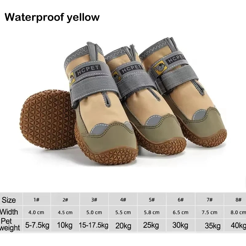 🐾 4Pcs/Set Breathable Outdoor Dog Shoes for Large Dogs – Anti-Slip & Durable 🐶