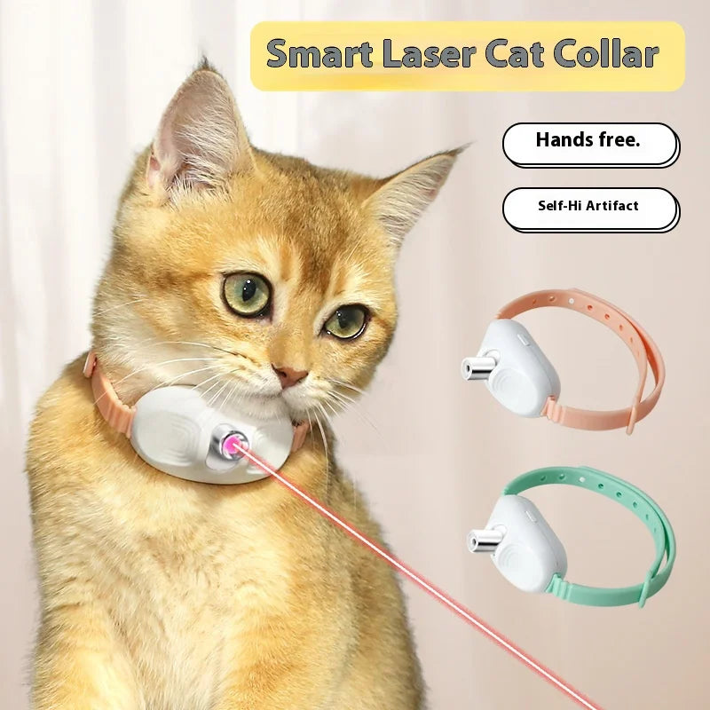 PawTailed Cat Laser Collar – Interactive Toy for Indoor Cats
